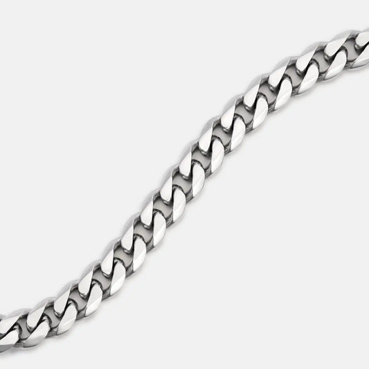 5mm Curb Chain - Platinum - 20"