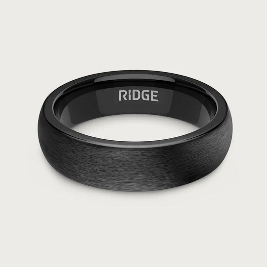 6mm Rounded Ring Set - Royal Black