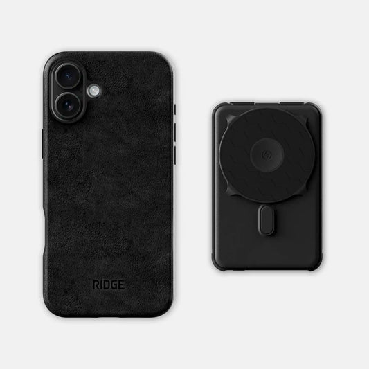 Everyday Charging Kit - iPhone 16 Plus - Midnight Black Leather