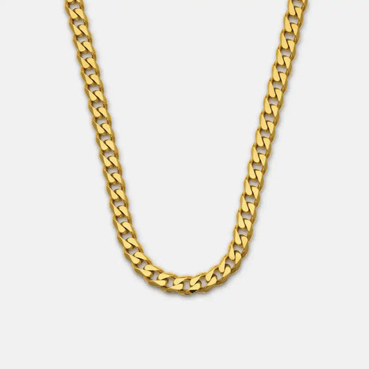 5mm Curb Chain - 18K Gold - 22"