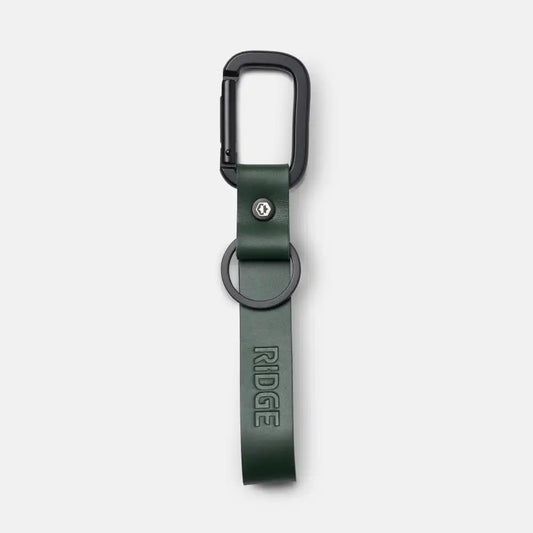 Ridge Keychain - Hunter Green Leather