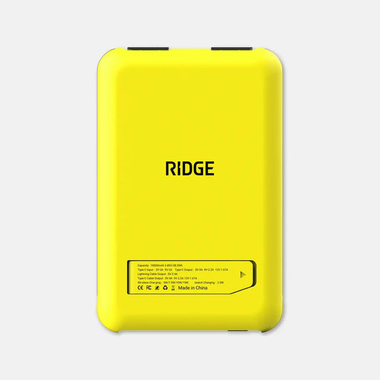 Ridge Power Bank - 10k mAh - Hyper Lime