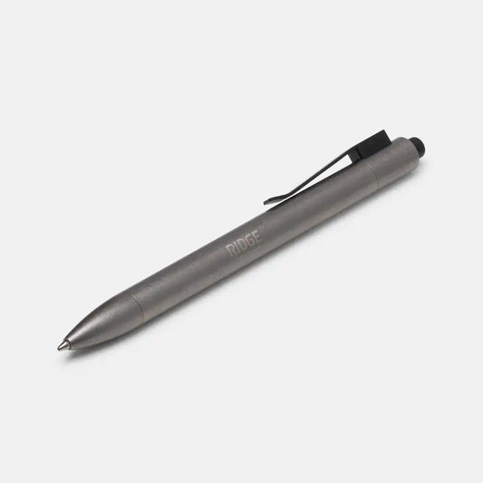 Ridge Click Pen - Stonewashed Titanium