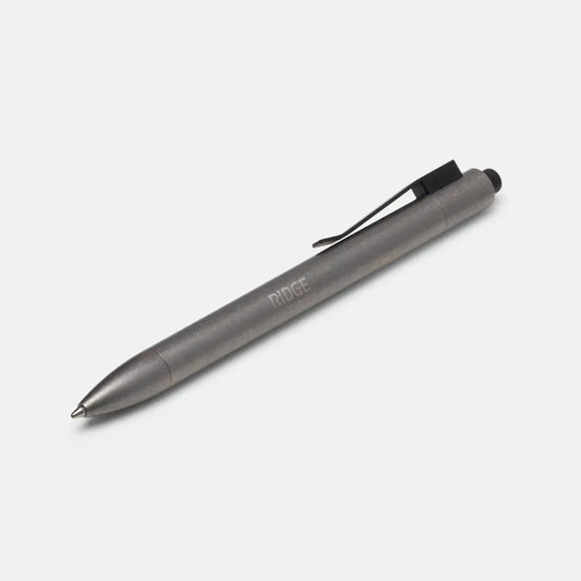 Ridge Click Pen - Stonewashed Titanium