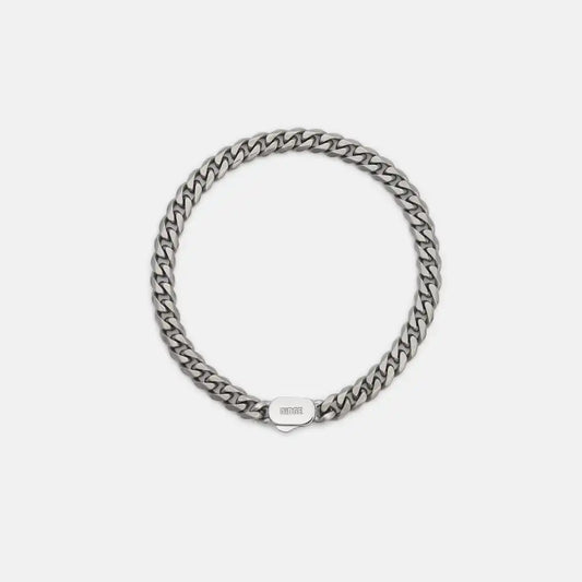 6mm Curb Bracelet - Titanium - Medium