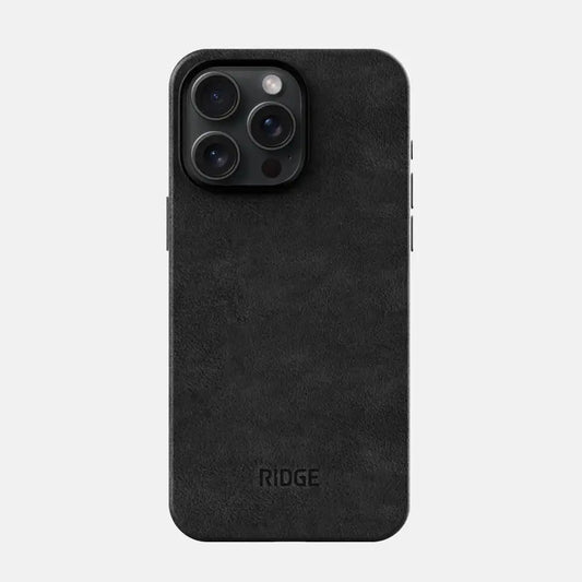 Ridge Phone Case - Midnight Black Leather - iPhone 15 Pro Max