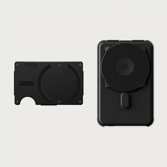 Ridge Wallet for MagSafe + Power Bank - Matte Black